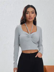 StyleCast Women Halter Neck Crop Top