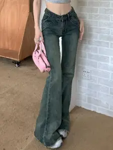 StyleCast Women Wide Leg High-Rise Light Fade Jeans