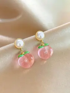 SUBHAGALANKAR Gold-Plated Pearls Studded Contemporary Drop Earrings