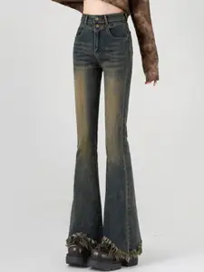 StyleCast Women Bootcut High-Rise Heavy Fade Jeans