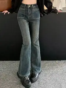 StyleCast Women Flared High-Rise Light Fade Jeans