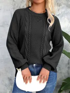 StyleCast x Revolte Women Cable Knit Pullover Sweater