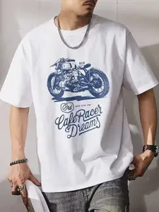 StyleCast Men Graphic Printed Round Neck Silk Relaxed Fit T-shirt