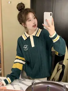 StyleCast Women Striped Long Sleeves Woollen Sweater