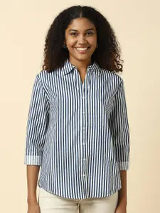 Allen Solly Woman Striped Cotton Casual Shirt
