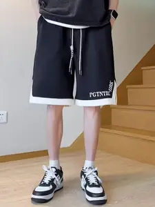 StyleCast x Revolte Men Typography Printed Regular Fit Mid-Rise Shorts