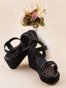 Try Me Textured Wedge Sandals