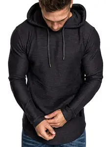 StyleCast x Revolte Men Solid Hood Pullover Sweatshirt