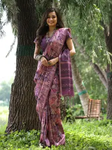 Anouk Woven Design Zari Silk Blend Tussar Saree