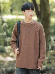 StyleCast x Revolte Men Ribbed Round Neck Pullover Sweater