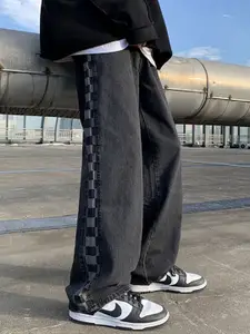 StyleCast x Revolte Men Mid - Rise Relaxed Fit Light Fade Jeans