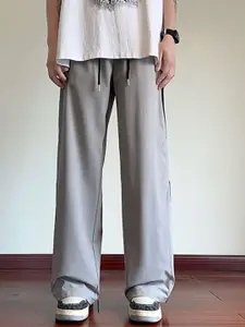 StyleCast x Revolte Men Loose Fit Side Striped Wide Leg Trousers