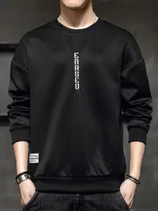 StyleCast x Revolte Men Printed Round Neck Pullover Sweatshirt