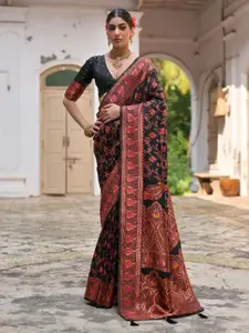 Anouk Women Woven Design Zari Silk Blend Saree