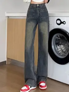 StyleCast Women Straight Fit High-Rise Light Fade Jeans