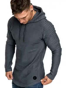 StyleCast x Revolte Men Solid Hood Cotton Pullover Sweatshirt