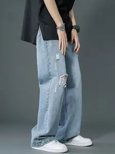 StyleCast Men Relaxed Fit Slash Knee Jeans