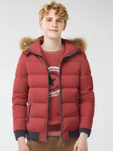 StyleCast x Revolte Men Hooded Solid Casual Parka Jacket