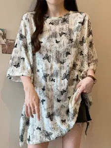 StyleCast Printed A-Line Dress