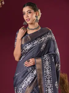 Anouk Floral Printed Zari Sungudi Saree