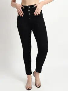 TYFFYN Women Slim Fit High-Rise Highly Distressed Heavy Fade Stretchable Jeans