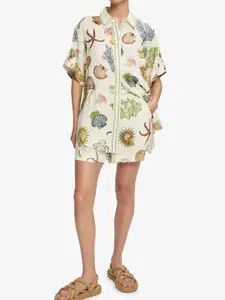 Routes by All About You Printed Shirt Collar Neck Shirt With Shorts Co-Ords