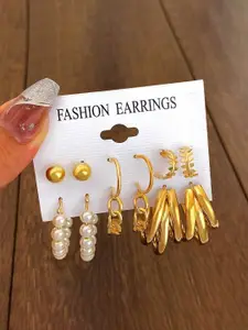 Celestique Set Of 6 Circular Shaped Korean Studs