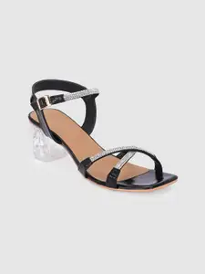 Killer Women Embellished Block Heel Open Toe Sandals