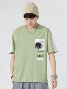 StyleCast x Revolte Men Typography Printed Round Neck Cotton T-shirt