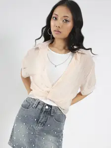 Sera Extended Sleeves Korean Oversized Shimmer Top