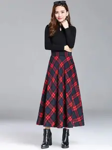StyleCast x Revolte Women Printed Flared Midi Skirt