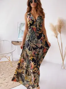 StyleCast Green Floral Printed Maxi Dress