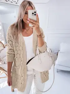 StyleCast Women Self Design Longline Sweater