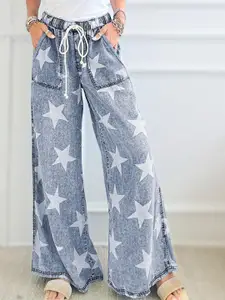 StyleCast Women Mid-Rise Relaxed Fit Printed Jeans