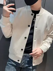 StyleCast x Revolte Men Mandarin Collar Regular Tailored Jacket