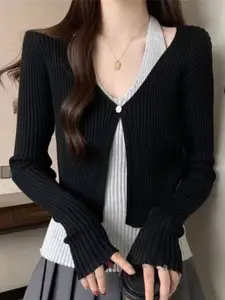 StyleCast Women V-Neck Long Sleeves Sweaters