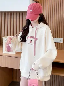 StyleCast x Revolte Women Printed Hooded Sweatshirt