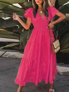 StyleCast V-neck Flared Sleeve Midi Dress