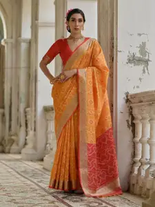 Anouk Woven Design Zari Pochampally Saree