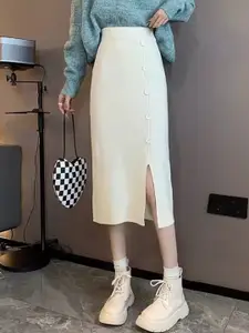 KPOP A-Line Midi Skirt