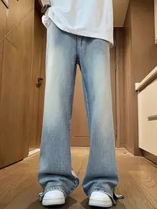 StyleCast x Revolte Men Wide Leg Heavy Fade Jeans