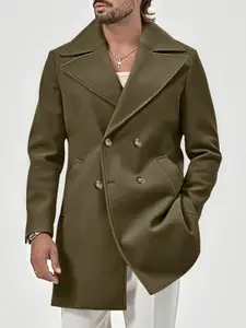 StyleCast x Revolte Men Double-Breasted Overcoat