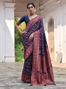 Anouk Floral Woven Design Zari Saree