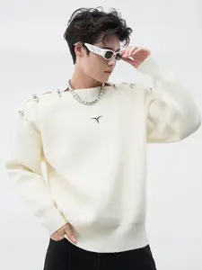 StyleCast x Revolte Men Solid Sweatshirt