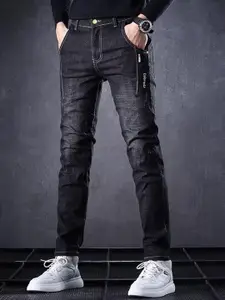 StyleCast x Revolte Men Skinny Fit Light Fade Jeans