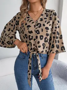 StyleCast Beige Animal Printed Casual Shirt