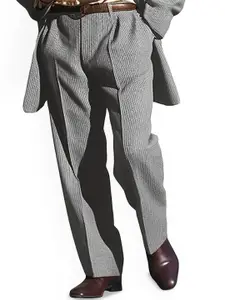 StyleCast x Revolte Men Grey Easy Wash Formal Regular Trousers