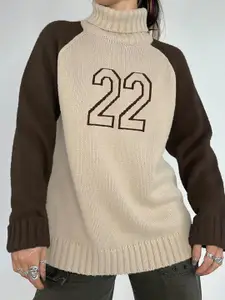 StyleCast x Revolte Women Mock Collar Colourblocked Pullover