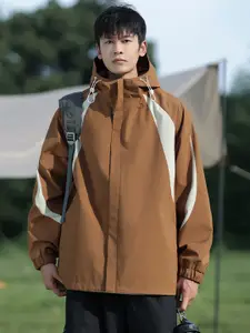 StyleCast x Revolte Men Hooded Colourblocked Casual Windcheater