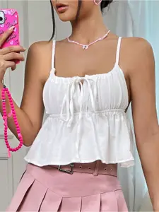 StyleCast Women Tie-up Neck Sleeveless Crop Top